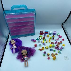Shopkins Lot with Case Dolls Figures Clean Mixed Bundle GUC